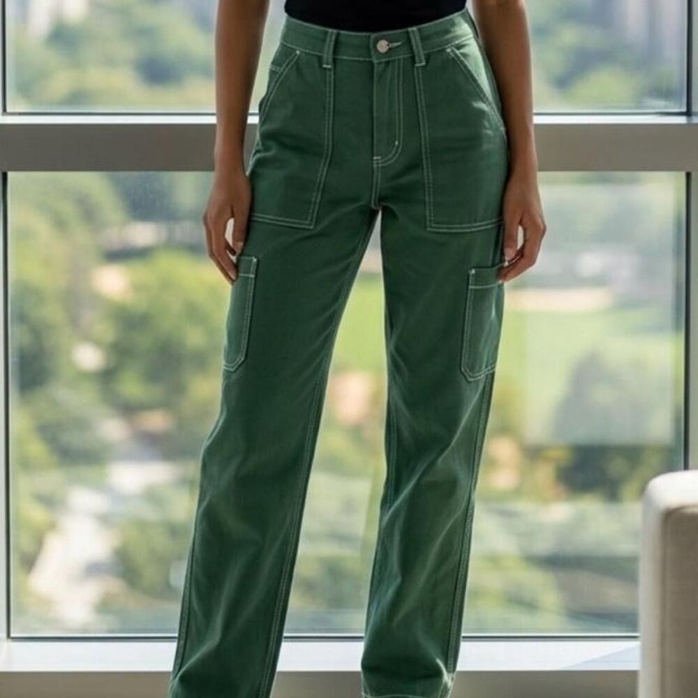 Garage Women's Green Dani Cargo Trousers Size 3